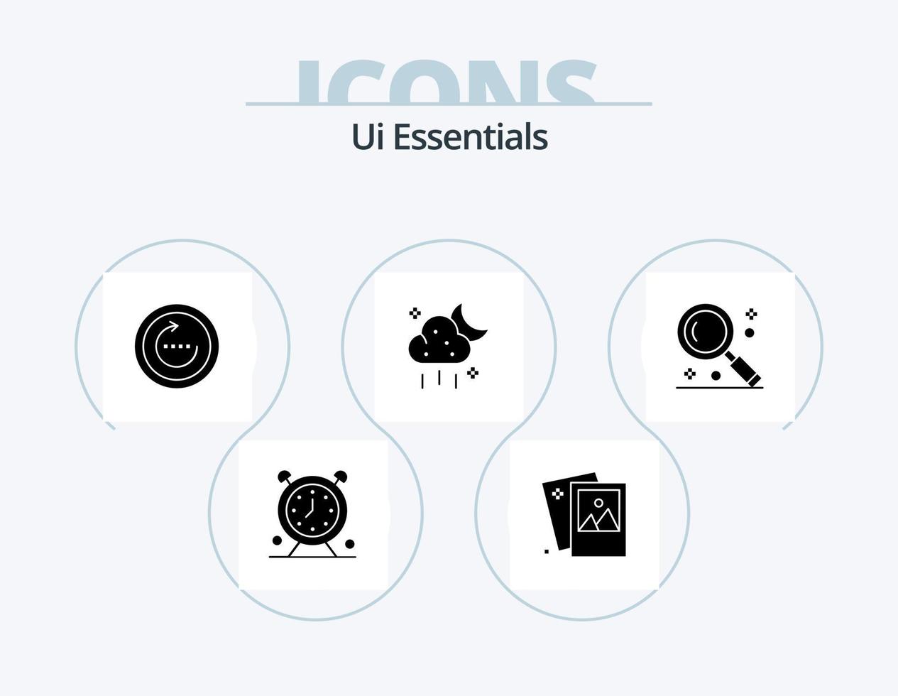 Ui Essentials Glyph Icon Pack 5 Icon Design. ui. cloud. photography. ui. reload vector