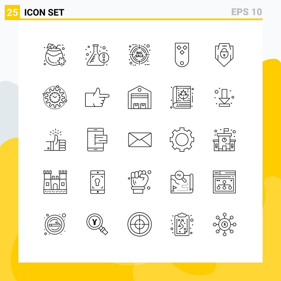 25 Thematic Vector Lines and Editable Symbols of internet rank target military diamonds Editable Vector Design Elements