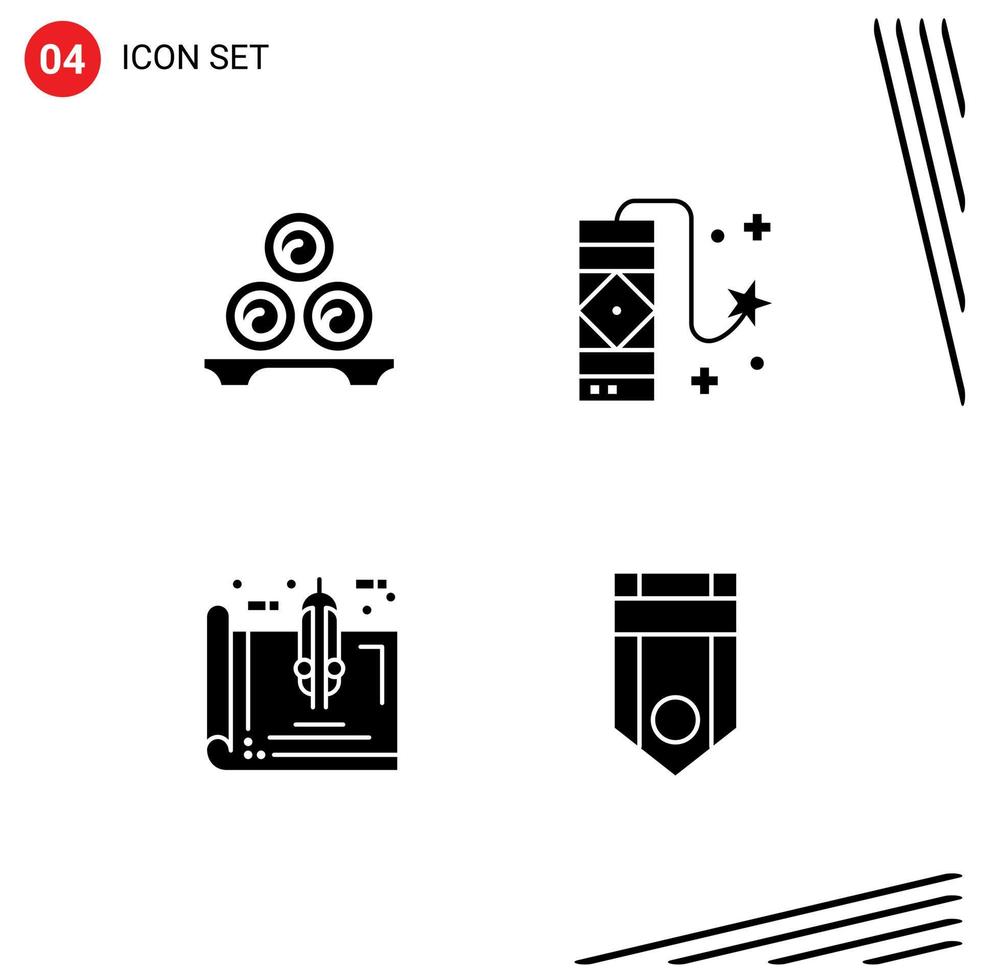 Set of Modern UI Icons Symbols Signs for massage tools spa celebration estate Editable Vector Design Elements