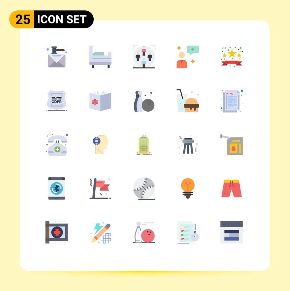25 Creative Icons Modern Signs and Symbols of sale tag commerce group black friday chatting Editable Vector Design Elements