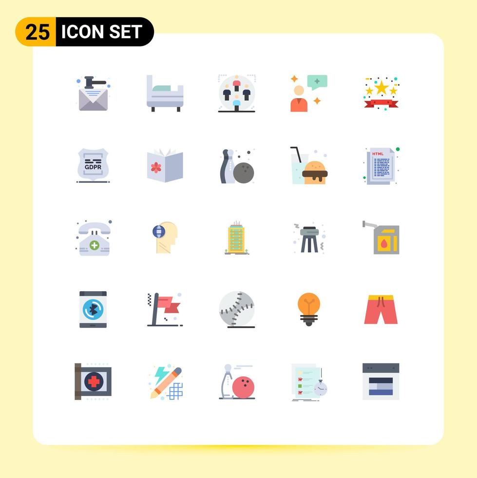 25 iconos creativos signos y símbolos modernos de grupo de comercio de etiqueta de venta viernes negro chateando elementos de diseño vectorial editables vector