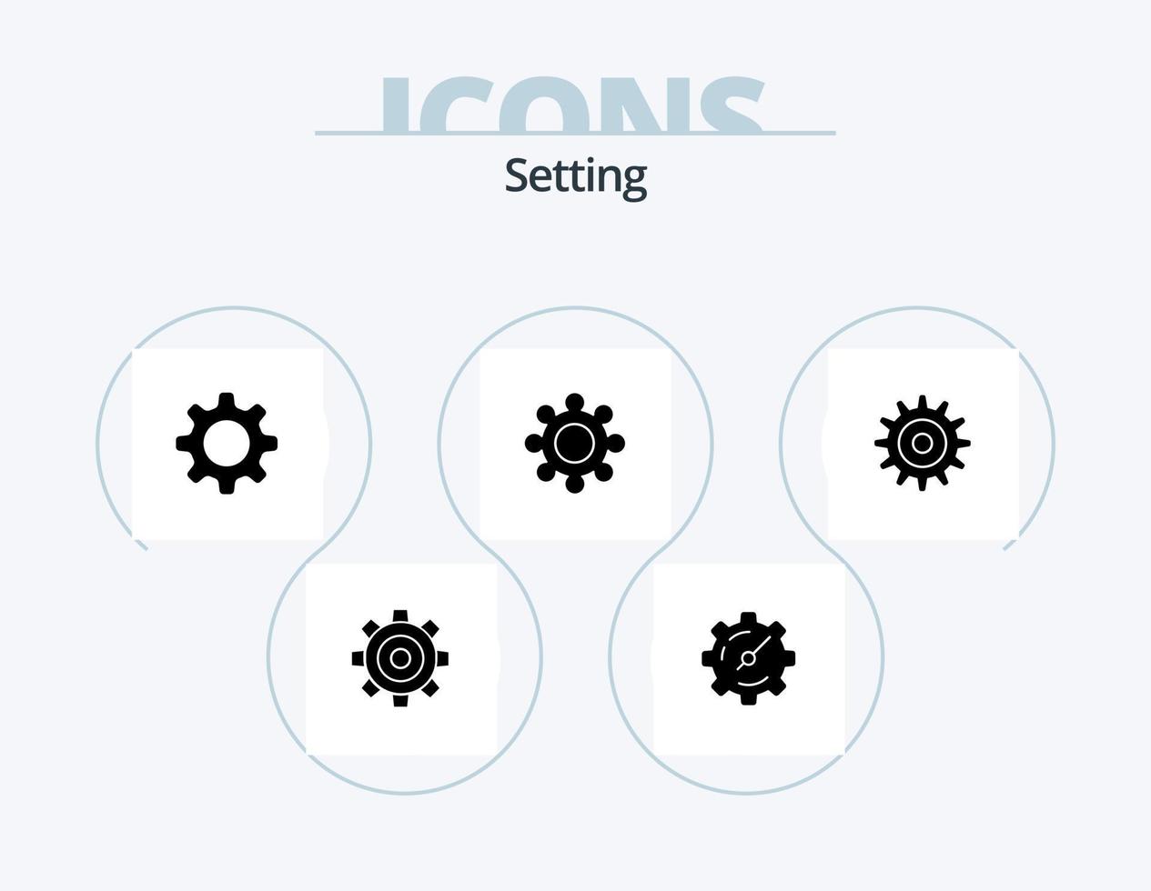 Setting Glyph Icon Pack 5 Icon Design. . setting. cog. gear. setting vector