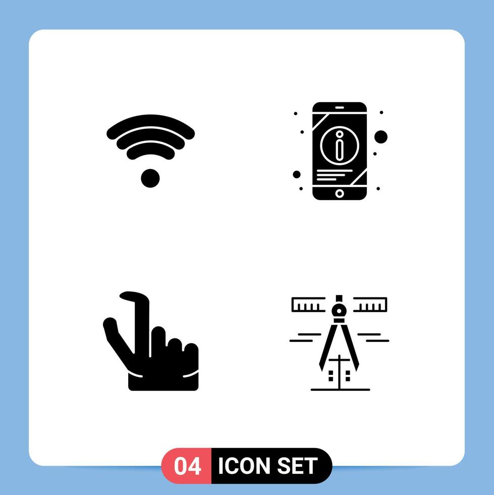 Creative Icons Modern Signs and Symbols of technology zoom information phone geometry Editable Vector Design Elements