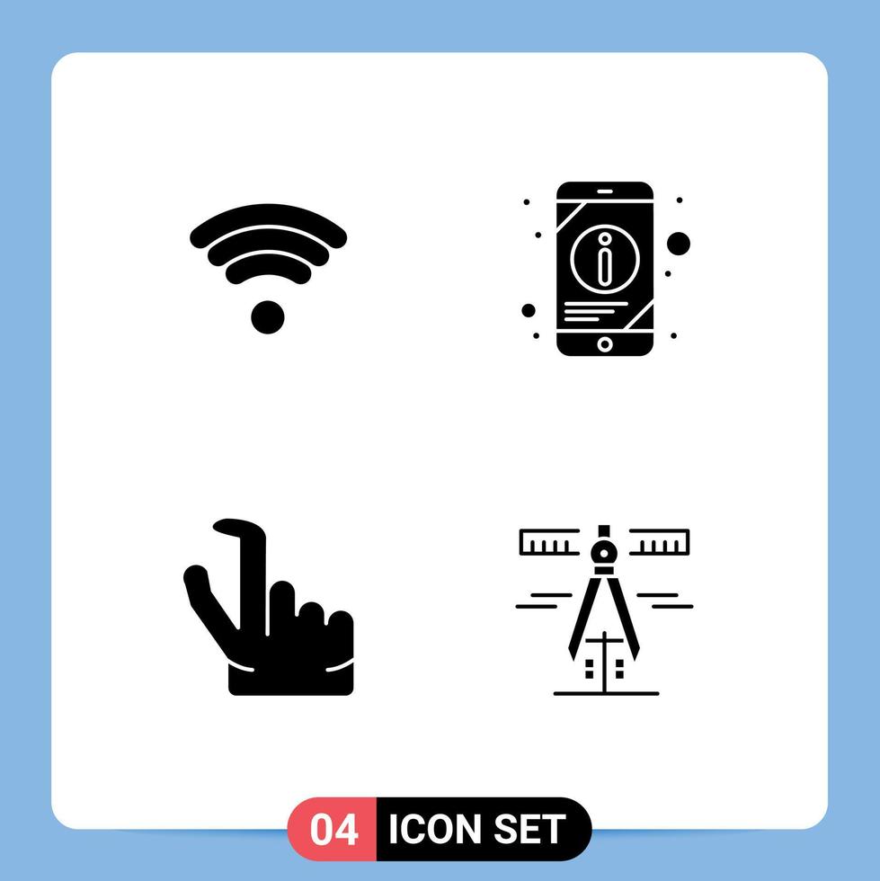 iconos creativos signos y símbolos modernos de tecnología información de zoom geometría del teléfono elementos de diseño vectorial editables vector