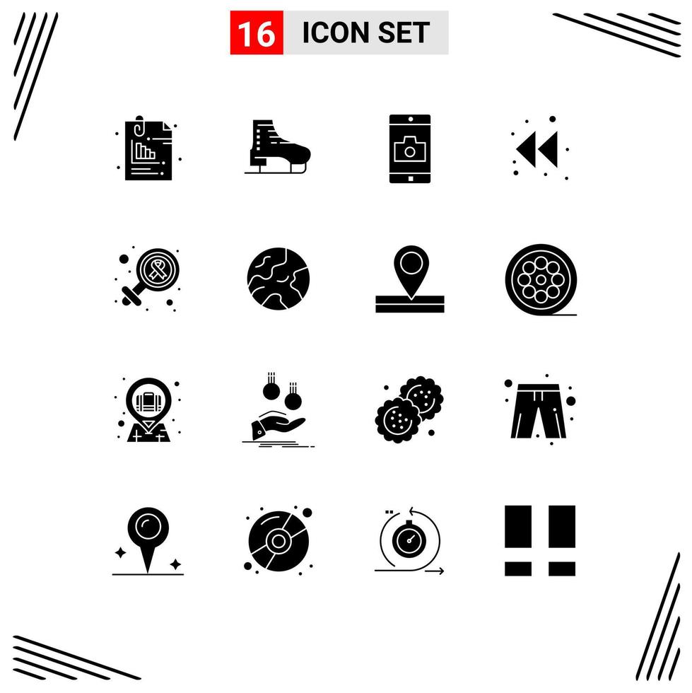 paquete de iconos vectoriales de stock de 16 signos y símbolos de línea para patines izquierdos femeninos flecha aplicación móvil elementos de diseño vectorial editables vector