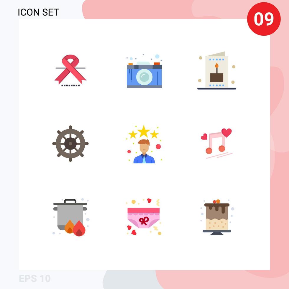 9 Creative Icons Modern Signs and Symbols of best steering thinking holiday party Editable Vector Design Elements