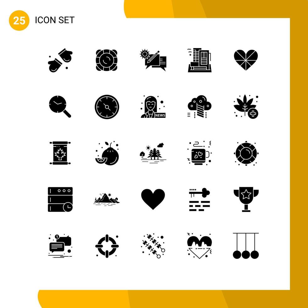 Stock Vector Icon Pack of 25 Line Signs and Symbols for home building float hotel setting Editable Vector Design Elements