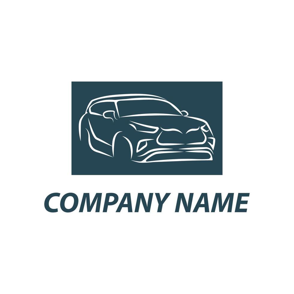 car logo design with concept sports vehicle icon silhouette on white background. Vector illustration.