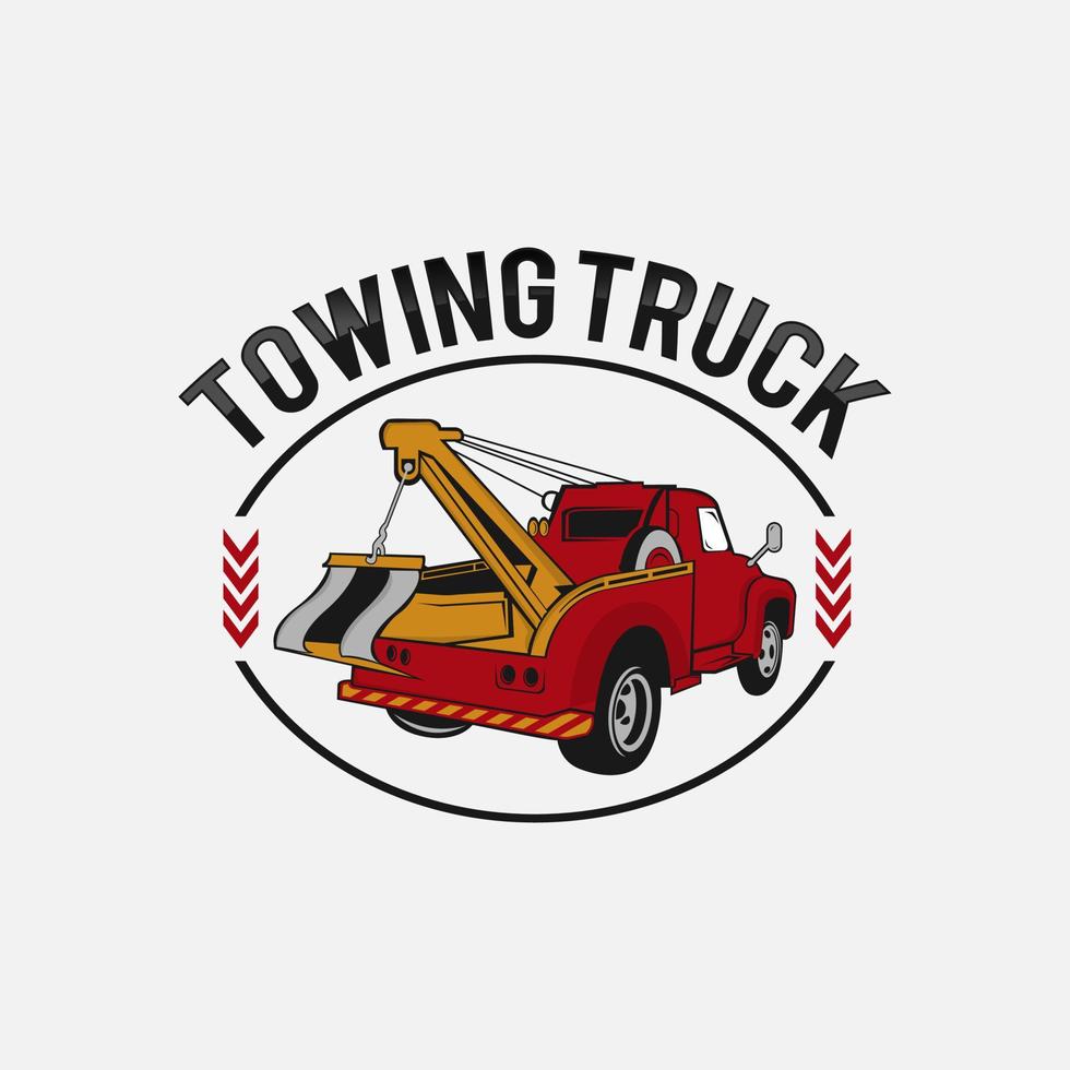 car tow truck emblems, labels and design elements,pickup truck logos, emblems and icons. Car service logotype design. Tow and wrecker truck. Pickup with snow plow. vector