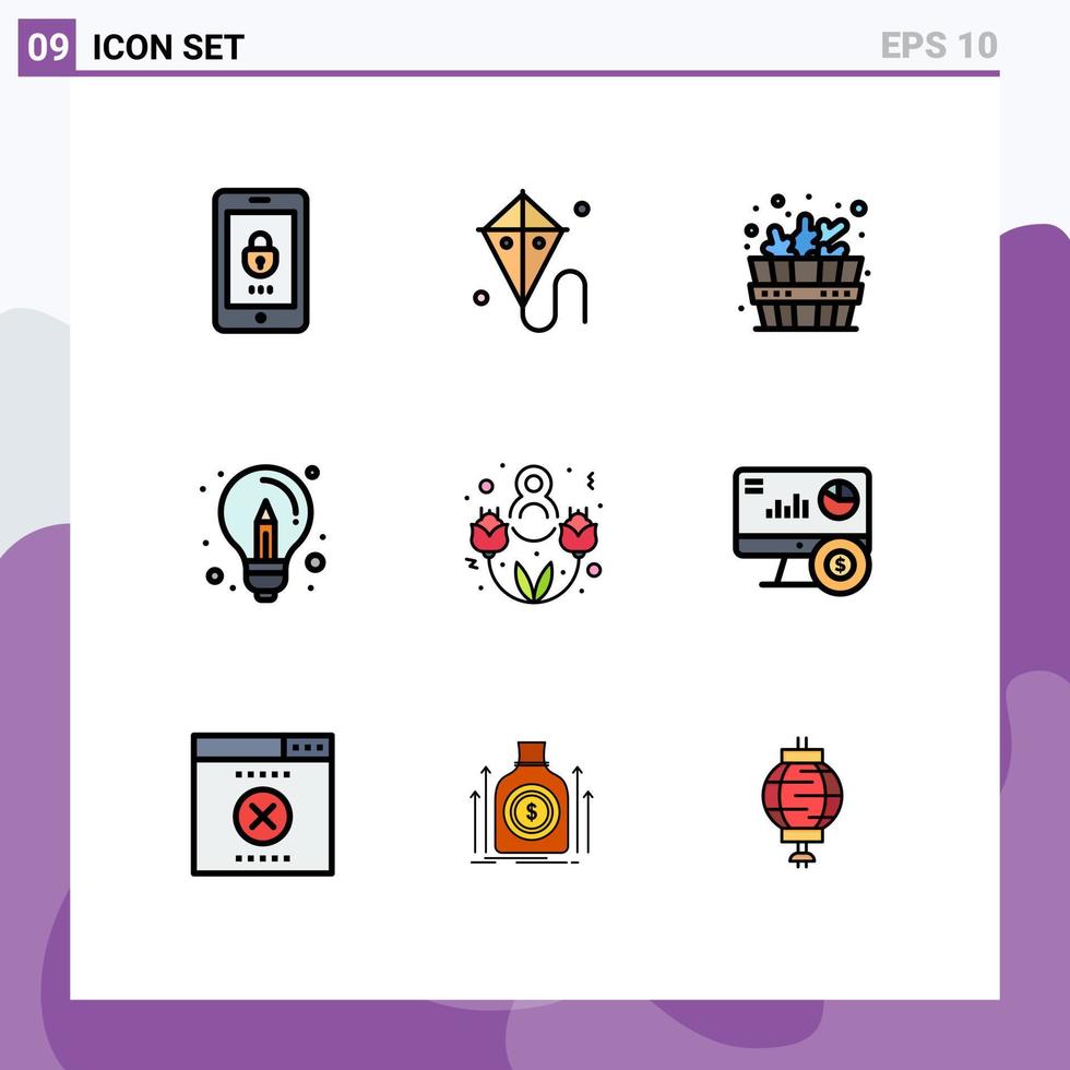 9 Creative Icons Modern Signs and Symbols of happy idea bathhouse design business Editable Vector Design Elements