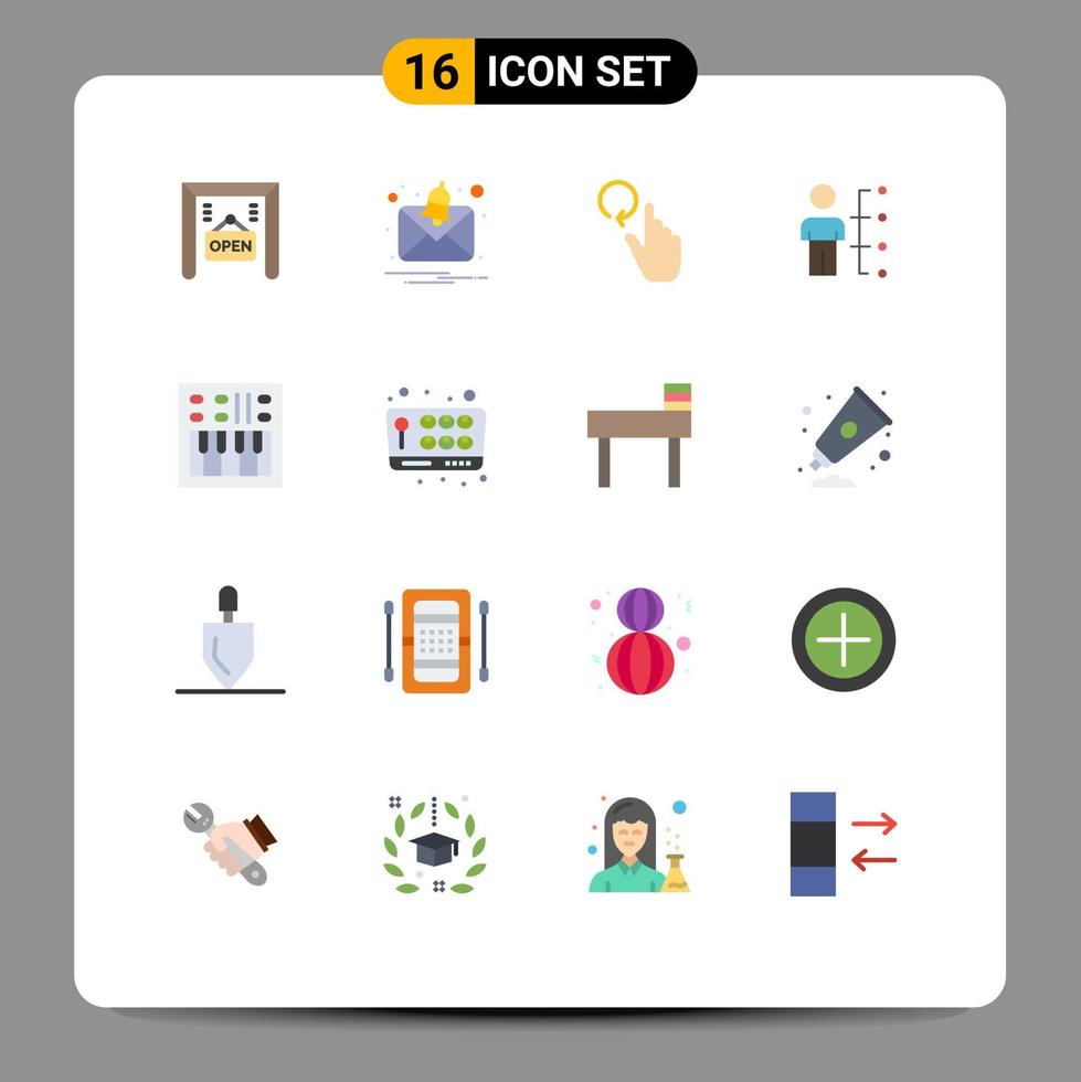 paquete de iconos de vector de stock de 16 signos y símbolos de línea para gestos de personas de altavoz hombre empleado paquete editable de elementos creativos de diseño de vectores