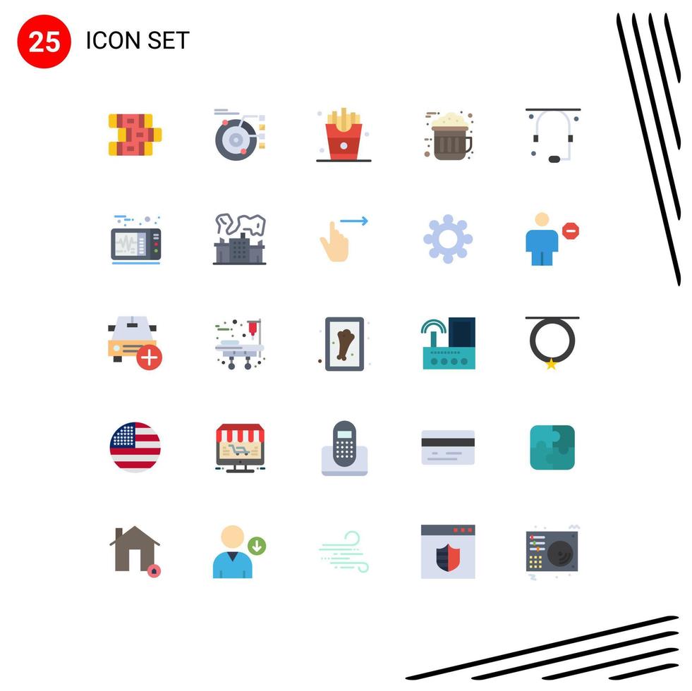 Universal Icon Symbols Group of 25 Modern Flat Colors of conversation hot drink drink chocolate Editable Vector Design Elements