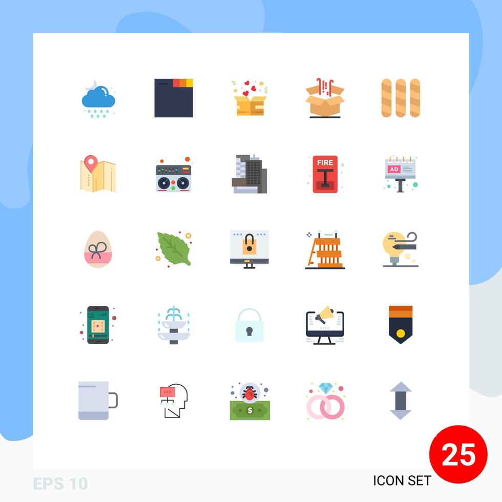 25 iconos creativos signos y símbolos modernos de marketing finanzas caridad negocios amor elementos de diseño vectorial editables vector