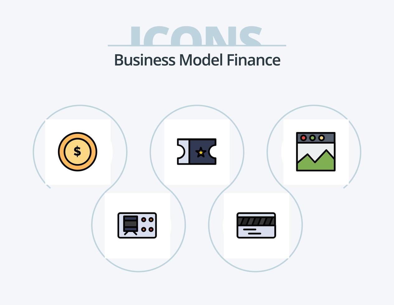 Finance Line Filled Icon Pack 5 Icon Design. . . tag. website. analytics vector