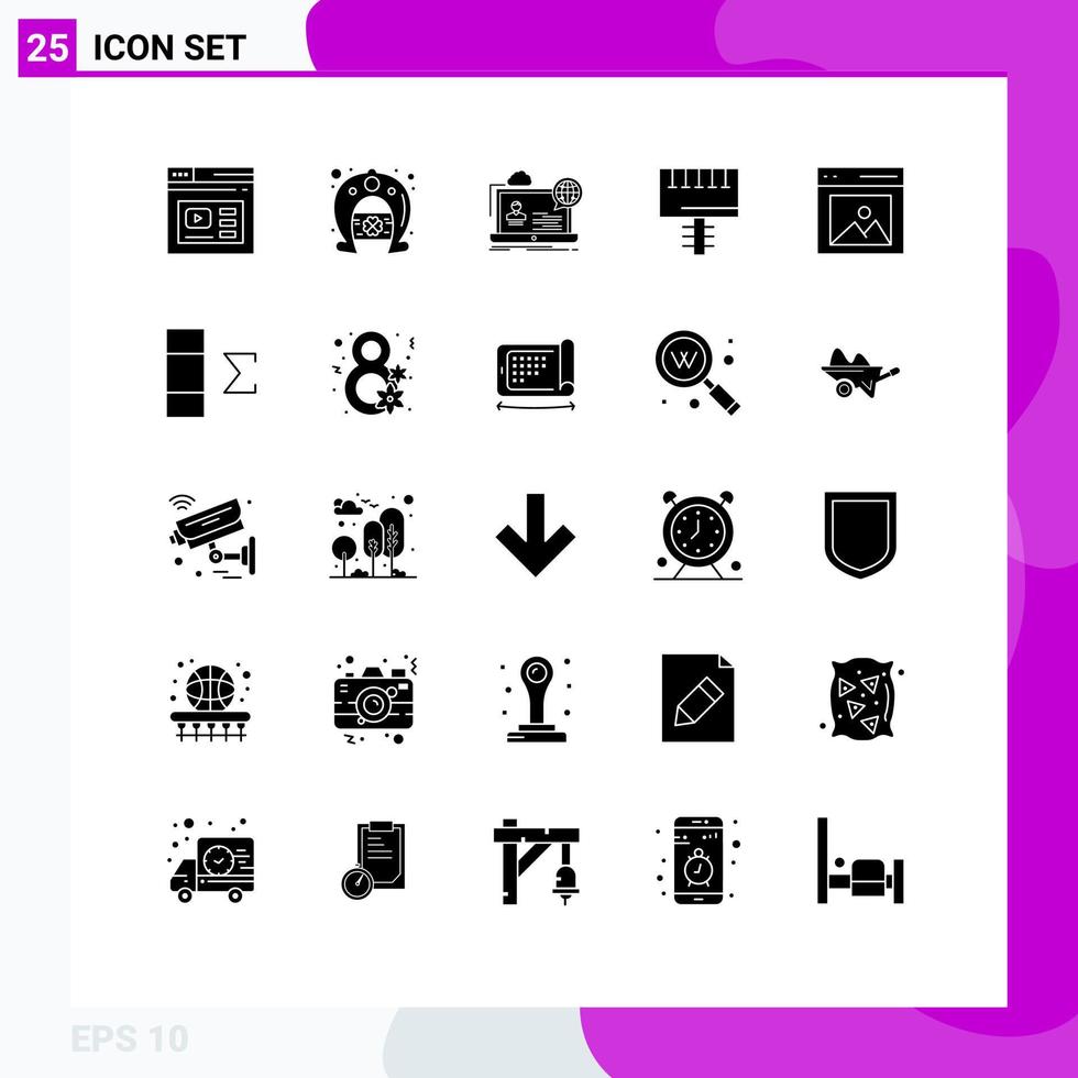 25 iconos creativos signos y símbolos modernos de carteles publicitarios anuncios de herradura seminario elementos de diseño vectorial editables vector