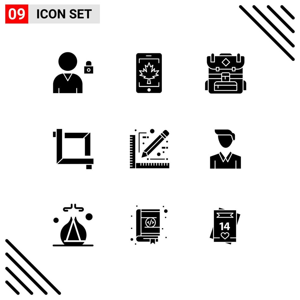 9 Creative Icons Modern Signs and Symbols of business document camping design graphic Editable Vector Design Elements