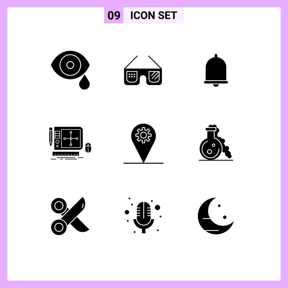 9 Creative Icons Modern Signs and Symbols of web designing tool usa graphic sound Editable Vector Design Elements