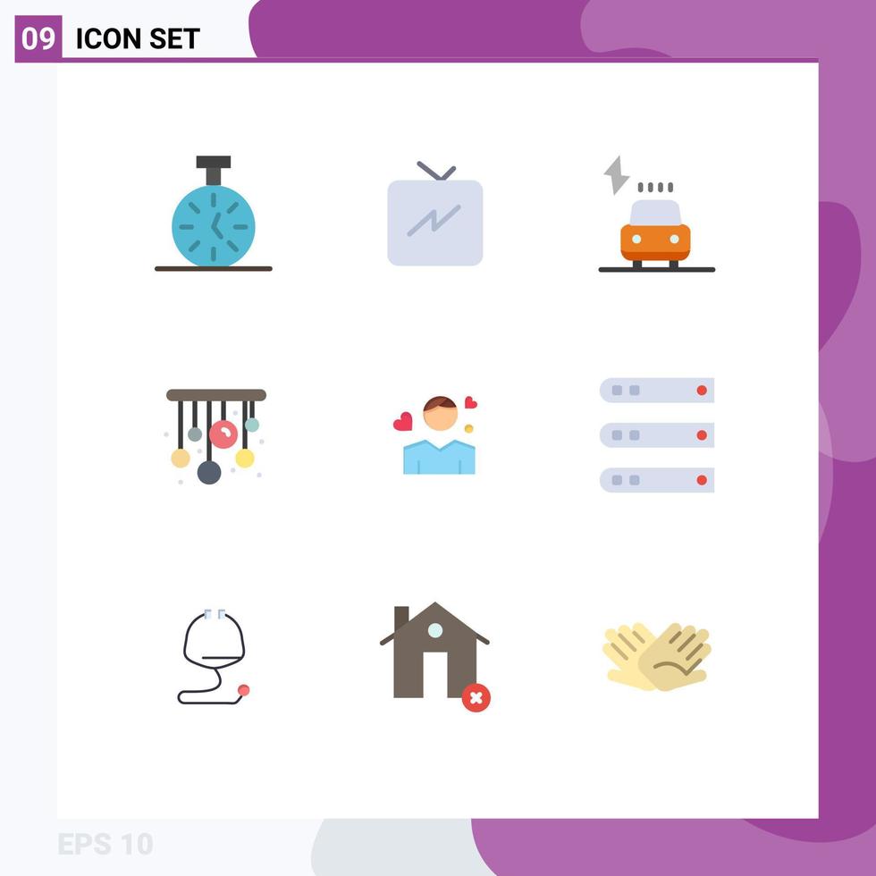 9 Creative Icons Modern Signs and Symbols of person boy charge man living Editable Vector Design Elements