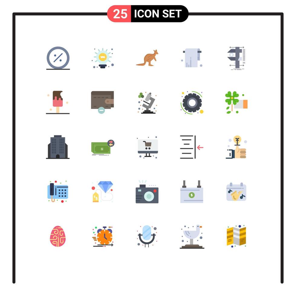 Flat Color Pack of 25 Universal Symbols of towel bathroom bulb trave indigenous Editable Vector Design Elements