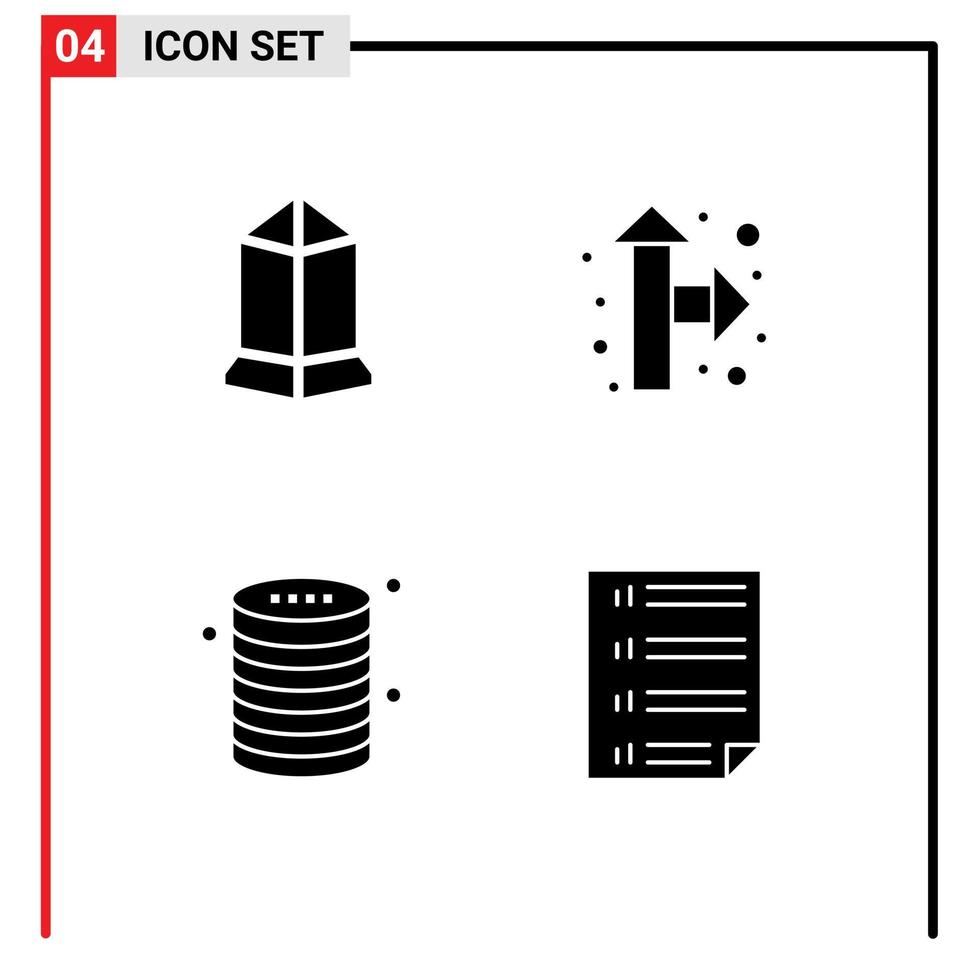 Modern Set of Solid Glyphs and symbols such as lisk database crypto currency right up storage Editable Vector Design Elements