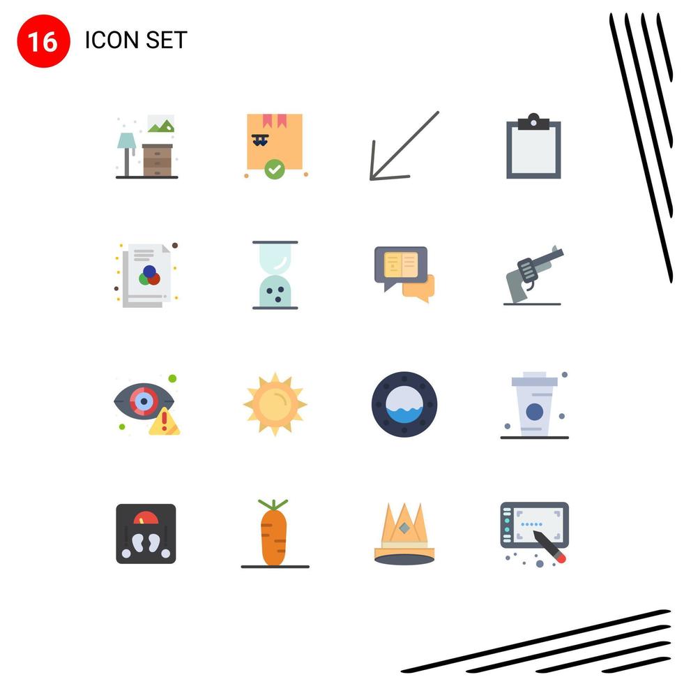 Universal Icon Symbols Group of 16 Modern Flat Colors of business rgb down format task Editable Pack of Creative Vector Design Elements