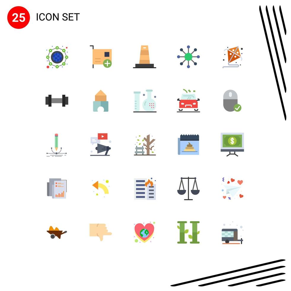 25 Flat Color concept for Websites Mobile and Apps fly web hardware neuron under Editable Vector Design Elements