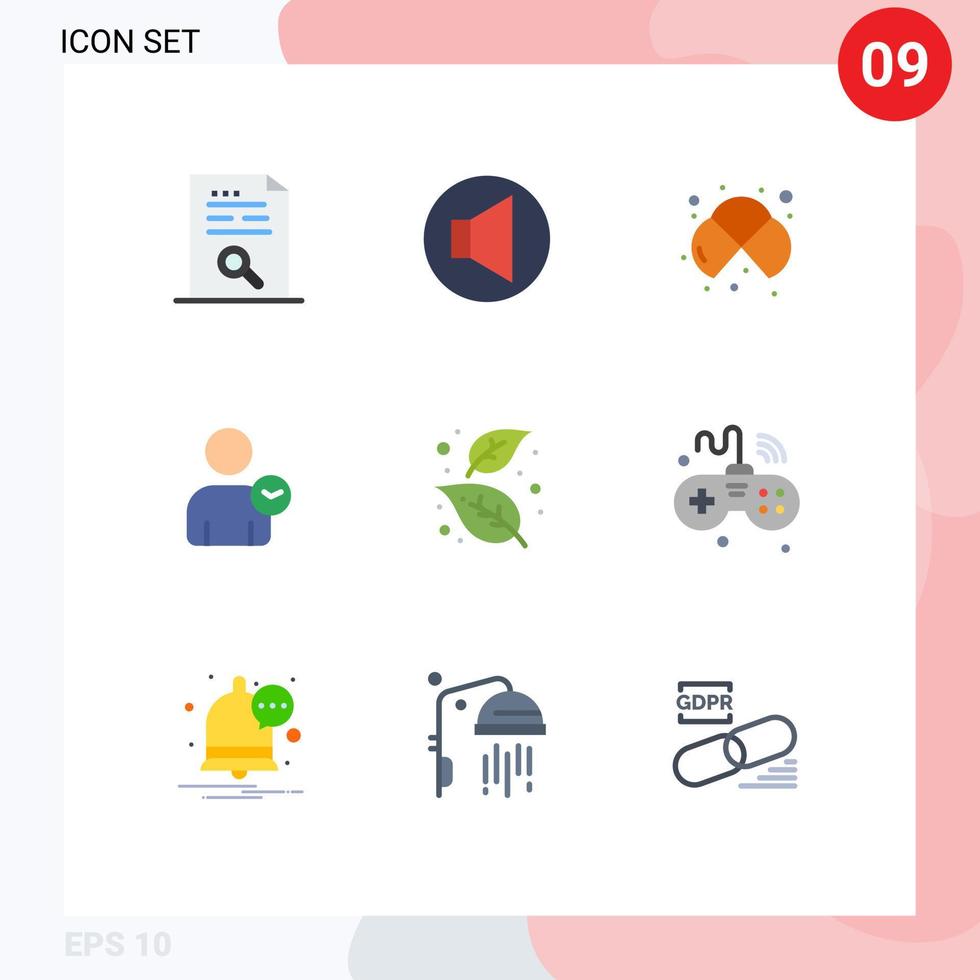 9 Universal Flat Color Signs Symbols of ash time atoms user lab Editable Vector Design Elements