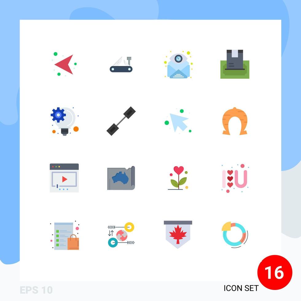 Universal Icon Symbols Group of 16 Modern Flat Colors of money cash swiss buy find Editable Pack of Creative Vector Design Elements