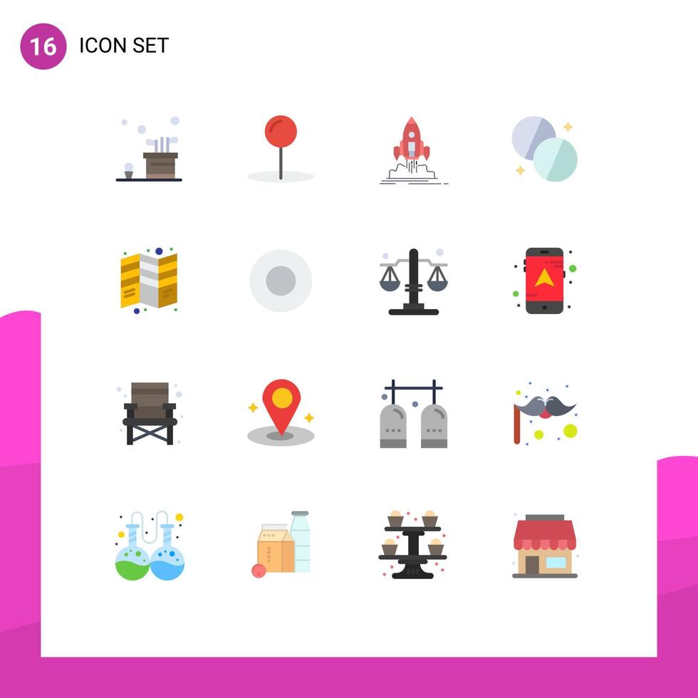 Editable Vector Line Pack of 16 Simple Flat Colors of brochure medical launch health publish Editable Pack of Creative Vector Design Elements