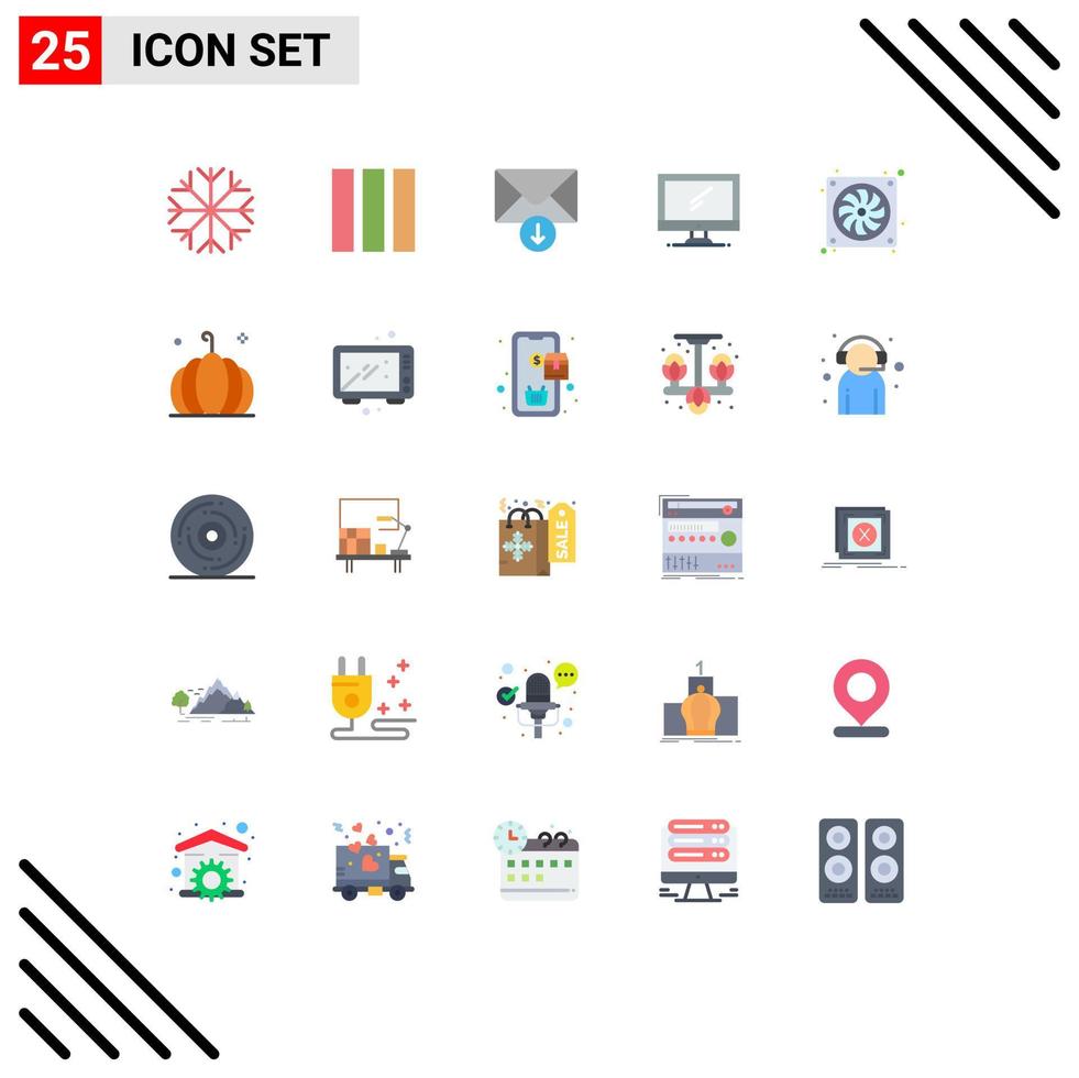 Modern Set of 25 Flat Colors and symbols such as hardware computer send casing imac Editable Vector Design Elements