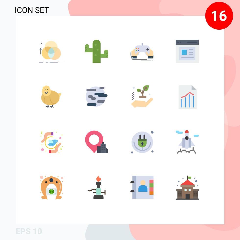 16 iconos creativos signos y símbolos modernos de contenido de usuario planta comunicación entretenimiento paquete editable de elementos de diseño de vectores creativos