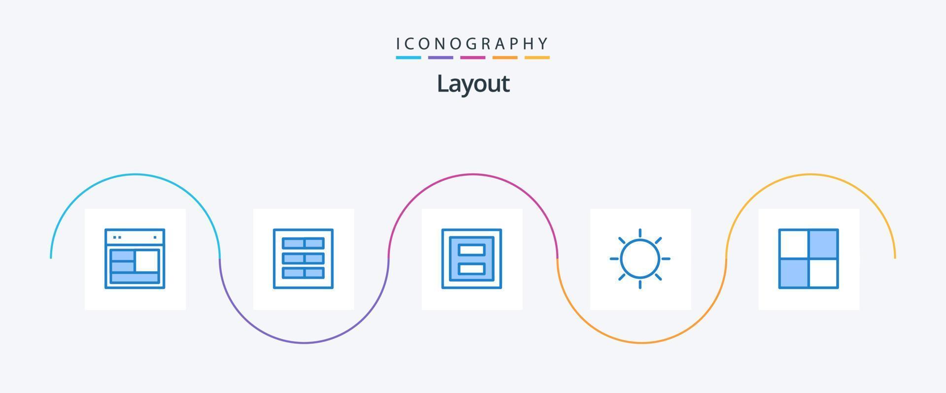Layout Blue 5 Icon Pack Including layout. design. ui. two. layout vector