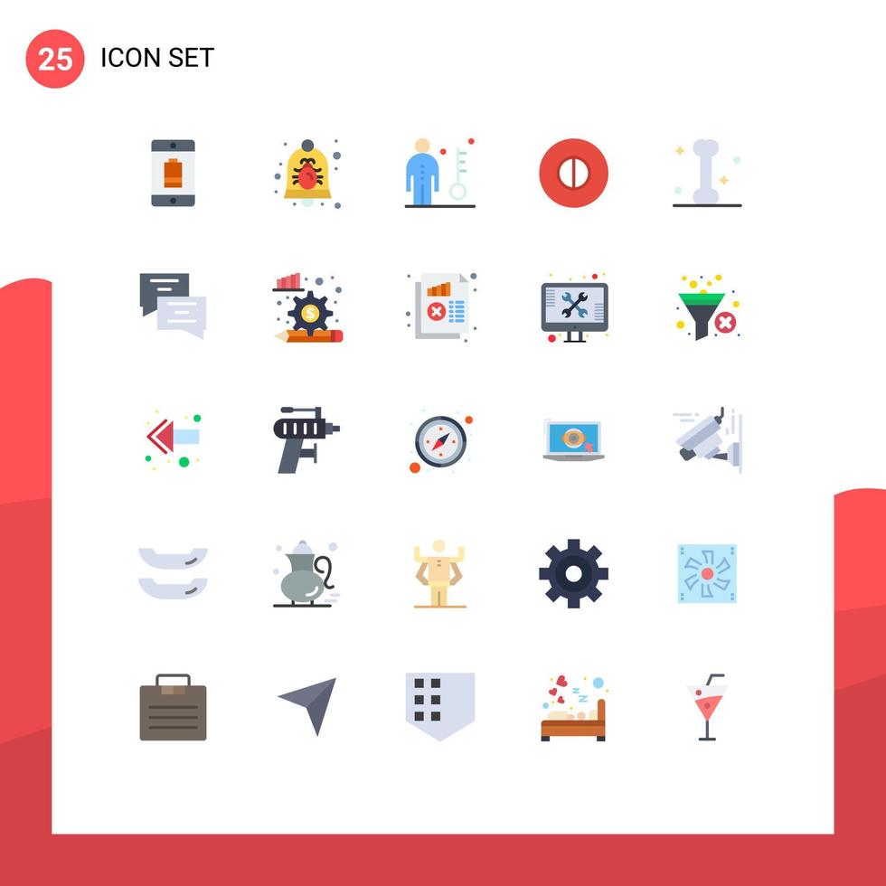 25 iconos creativos signos y símbolos modernos de símbolos notificación antigua persona trabajo elementos de diseño vectorial editables vector