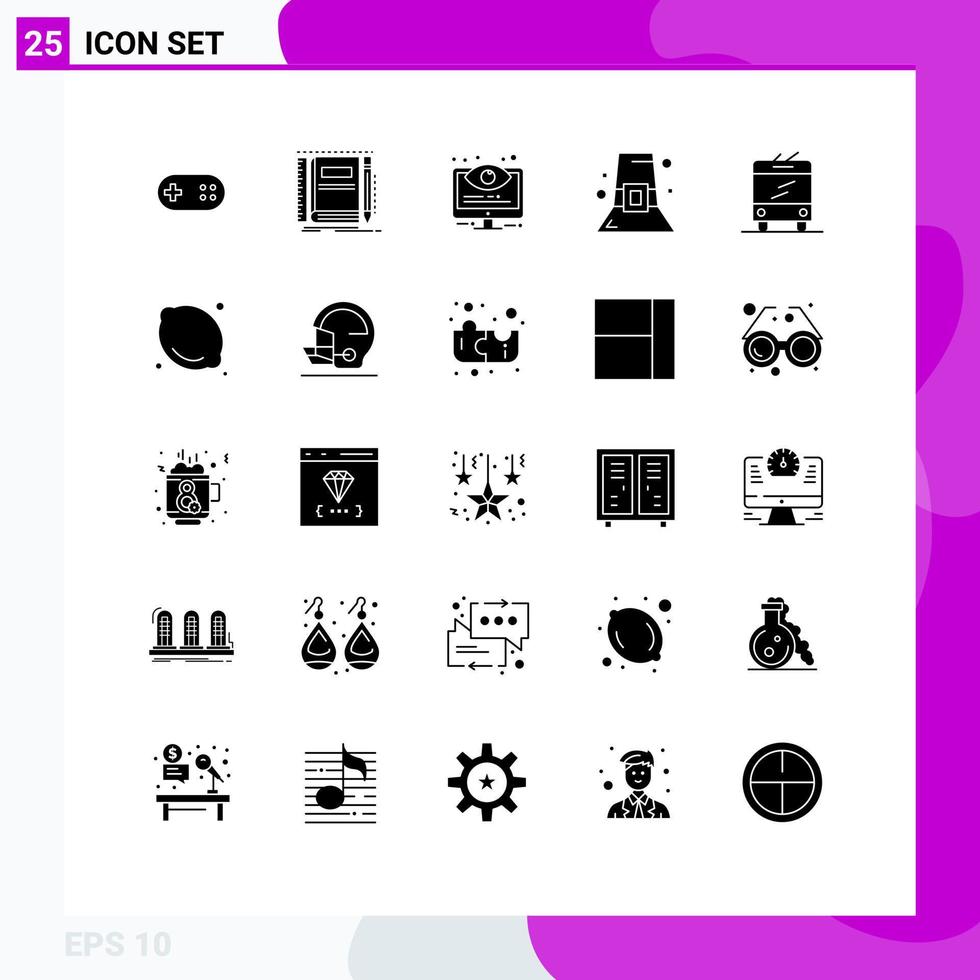 25 Universal Solid Glyphs Set for Web and Mobile Applications thanksgiving hat sketching fashion options Editable Vector Design Elements