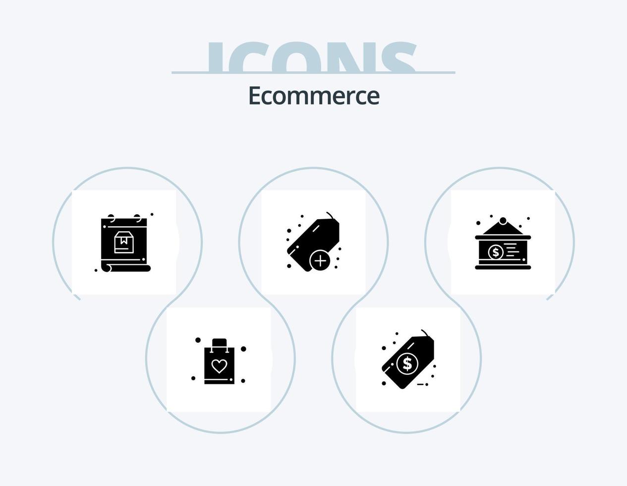 Ecommerce Glyph Icon Pack 5 Icon Design. dollar sign. currency. day. board. plus vector