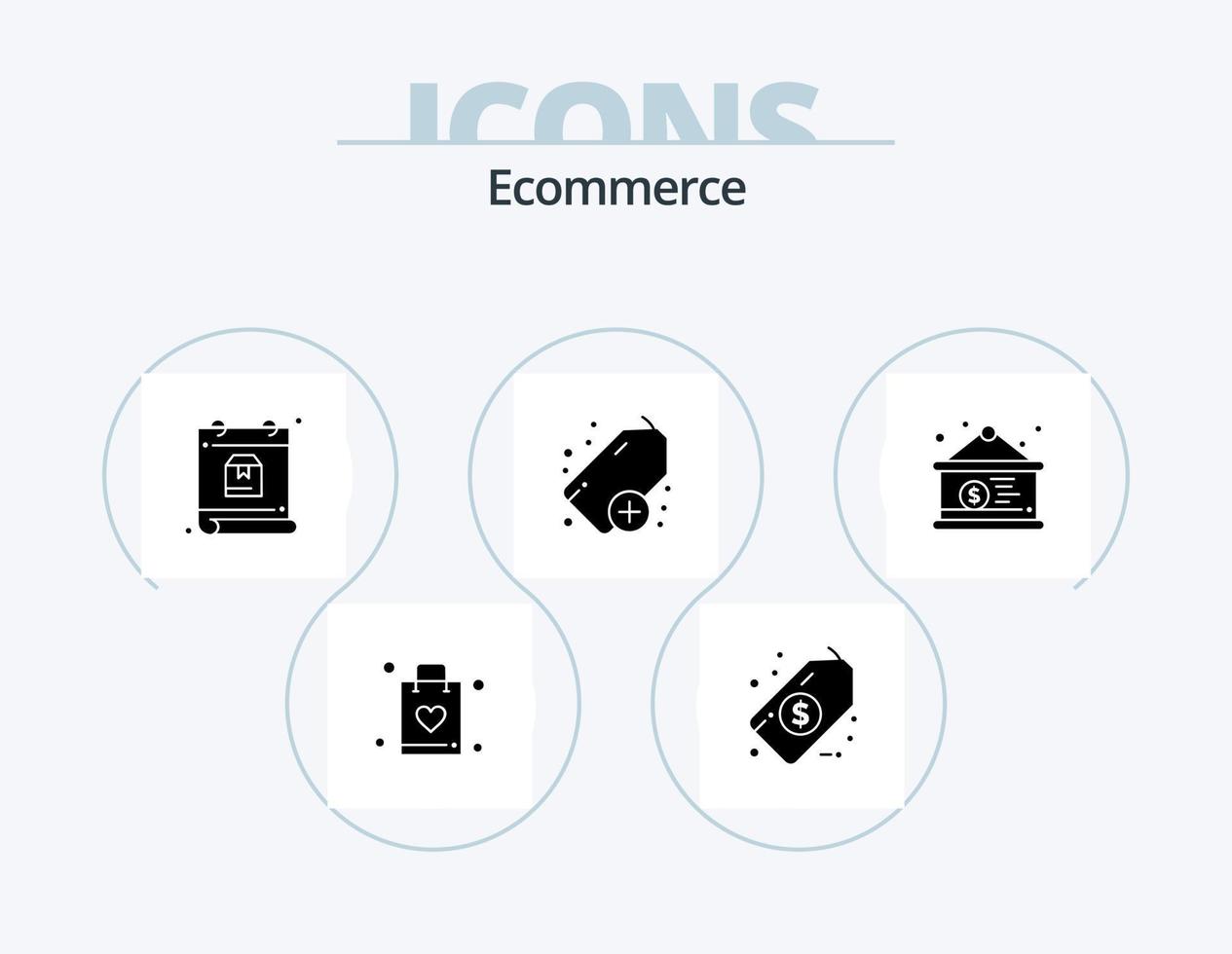 paquete de iconos de glifos de comercio electrónico 5 diseño de iconos. signo de dólar. divisa. día. junta. más vector