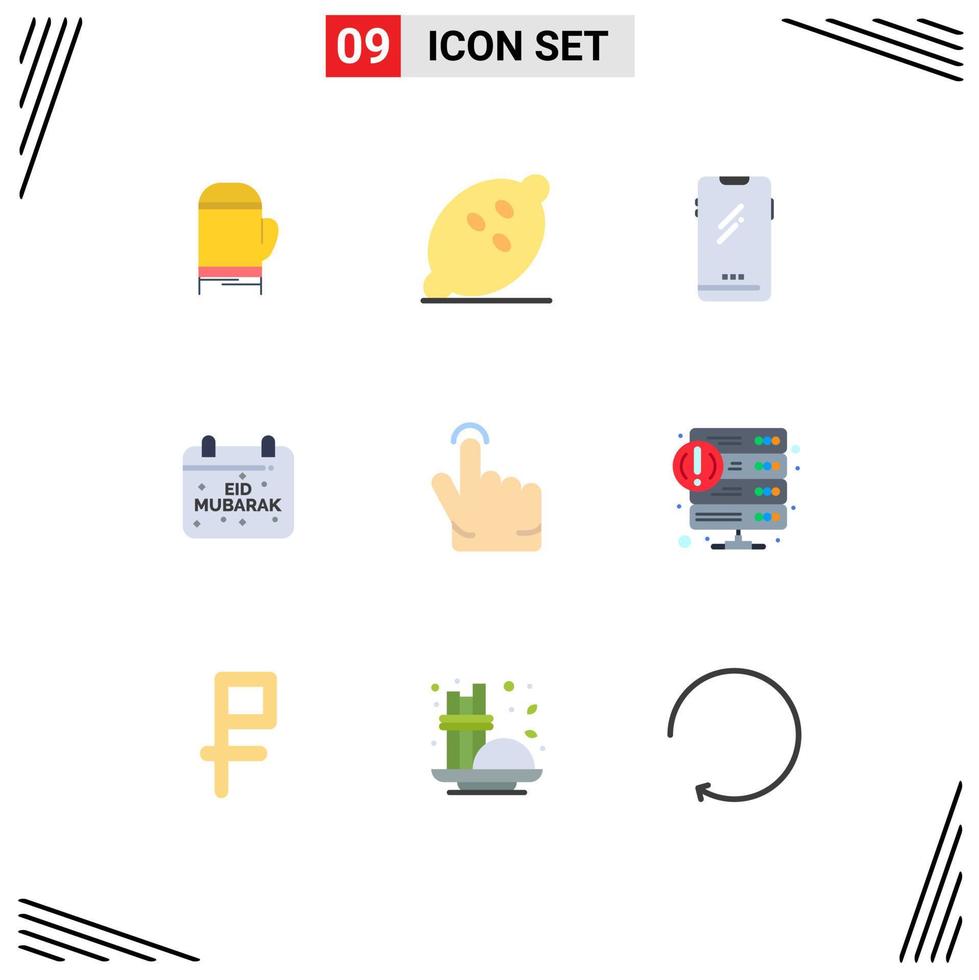9 Universal Flat Color Signs Symbols of celebration eid healthy calendar android Editable Vector Design Elements