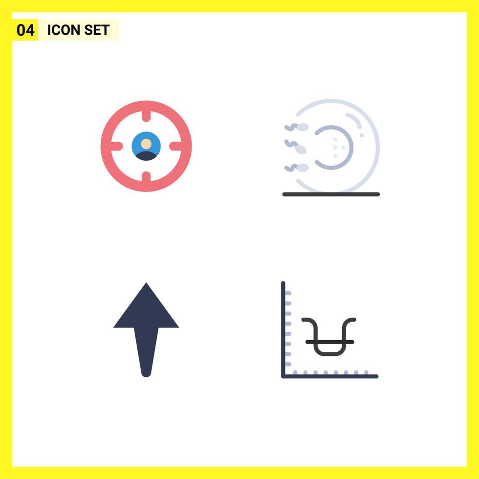 4 iconos creativos, signos y símbolos modernos de medicina empresarial, fitness, elementos de diseño vectorial editables vector