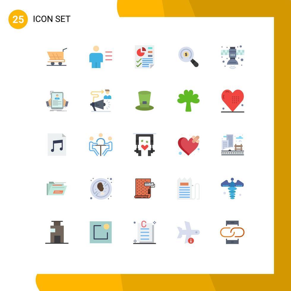 25 Creative Icons Modern Signs and Symbols of communication search human market report Editable Vector Design Elements