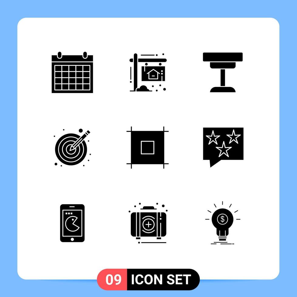 9 Solid Glyph concept for Websites Mobile and Apps vectors illustration house design interior Editable Vector Design Elements