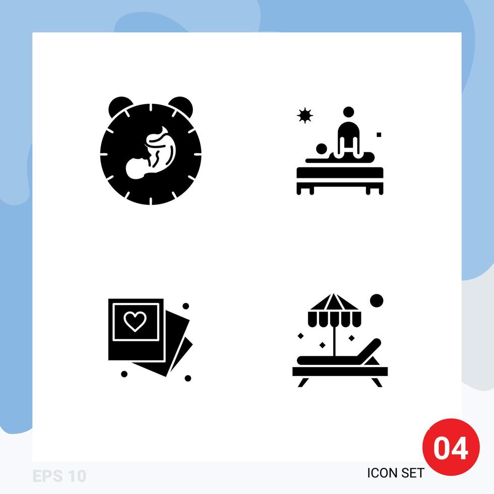 paquete de iconos vectoriales de stock de signos y símbolos de línea para entrega spa nacimiento cuerpo foto elementos de diseño vectorial editables vector