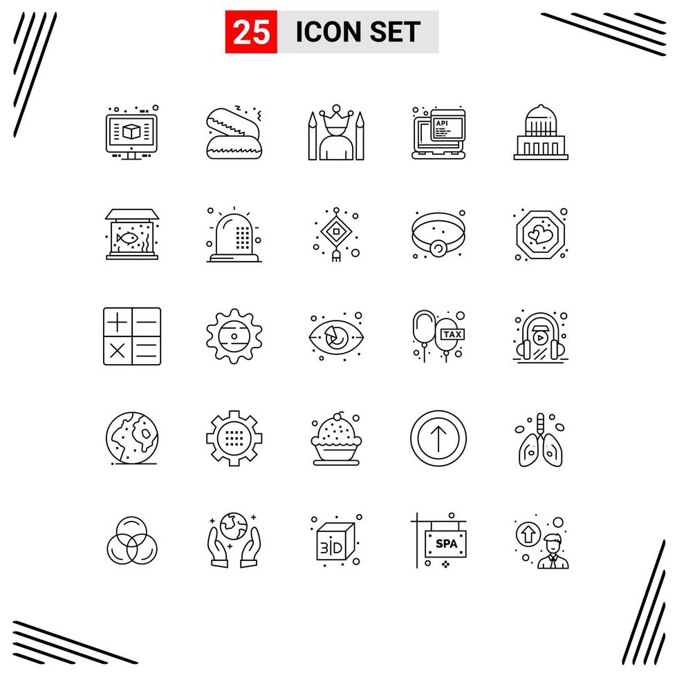 Set of 25 Vector Lines on Grid for city programming idol script api Editable Vector Design Elements