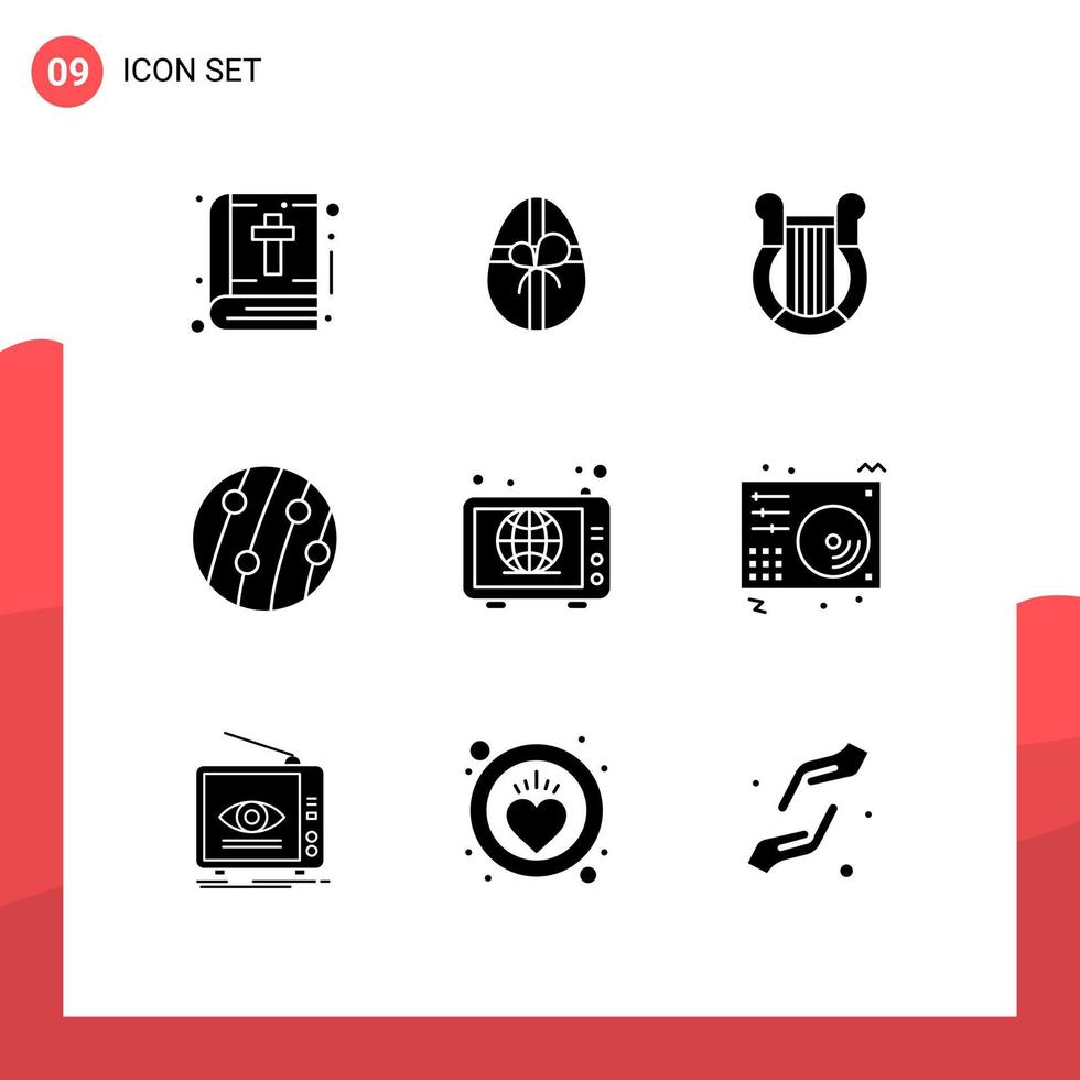9 Solid Glyph concept for Websites Mobile and Apps web scalp disease greece scalp dandruff dandruff Editable Vector Design Elements