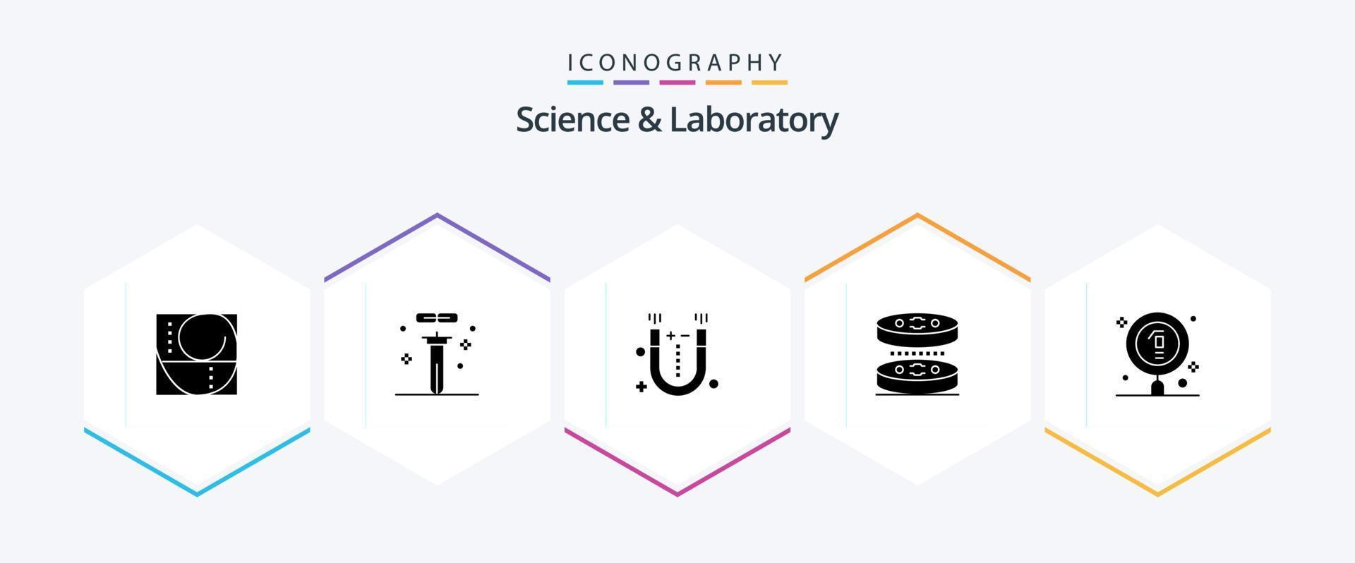 Science 25 Glyph icon pack including biology. laboratory. science. biology. science vector