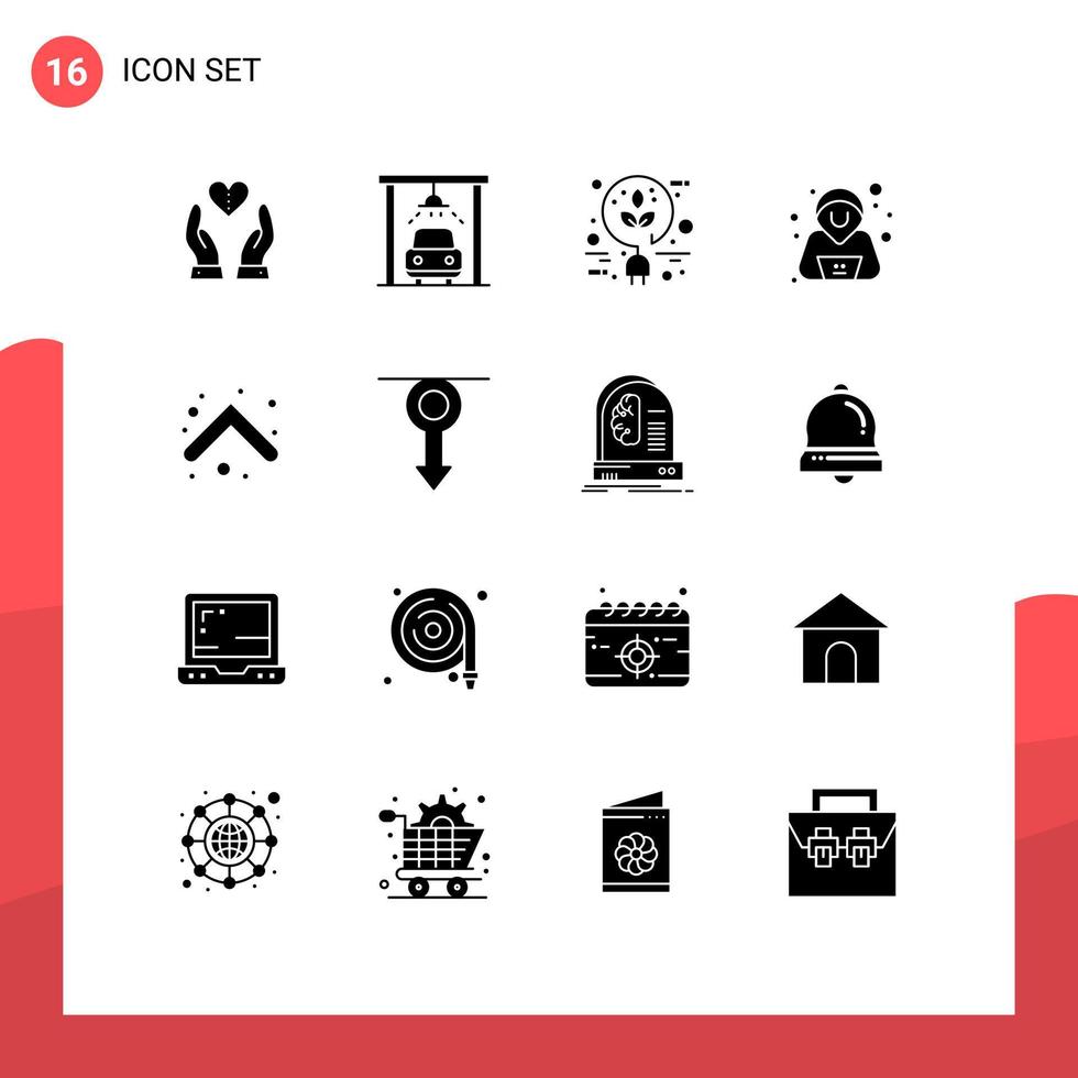 paquete de iconos de vectores de stock de 16 signos y símbolos de línea para bioseguridad de flecha arriba confirmar elementos de diseño de vectores editables