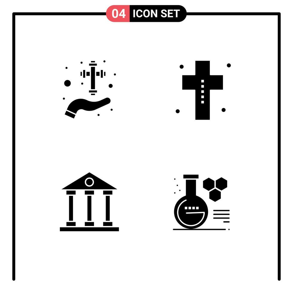 Universal Solid Glyphs Set for Web and Mobile Applications care tombstone christian dead columns Editable Vector Design Elements