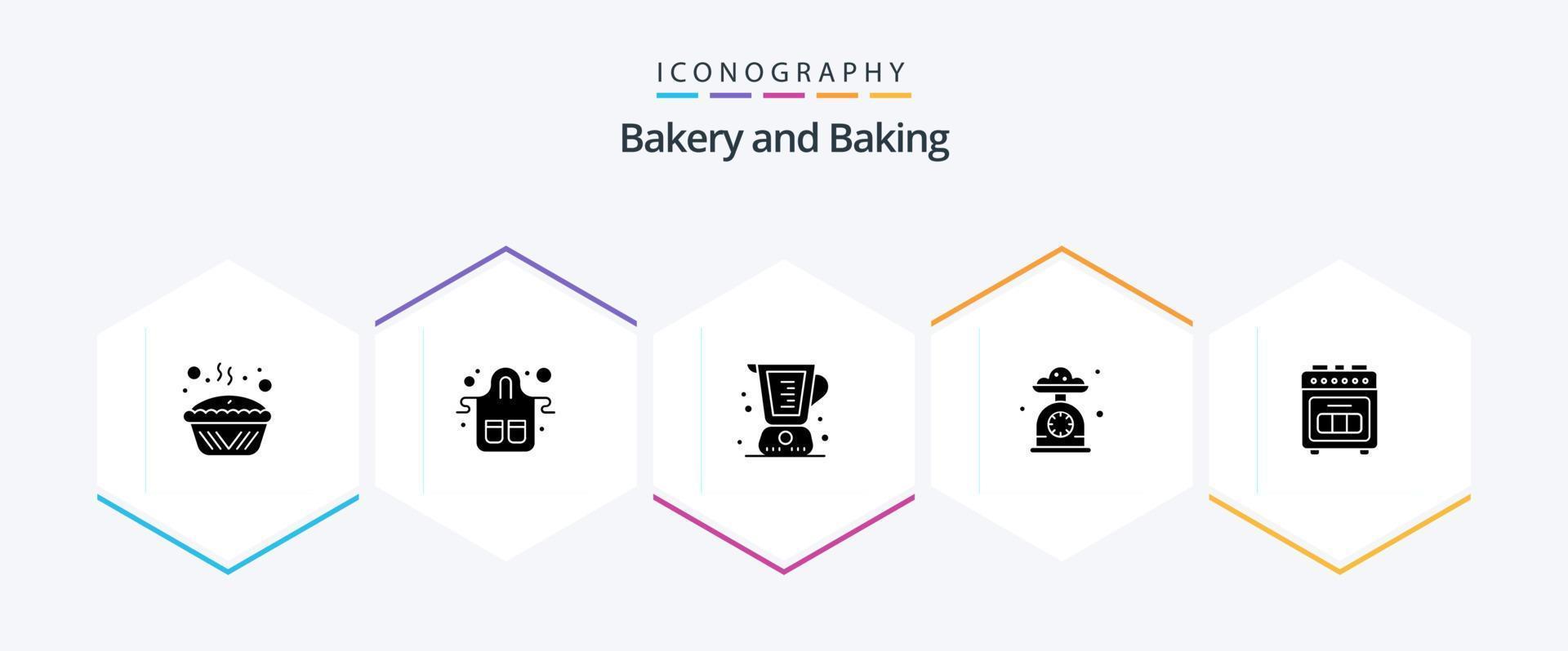 Baking 25 Glyph icon pack including kitchen. baking. kitchen. measuring. cooking vector