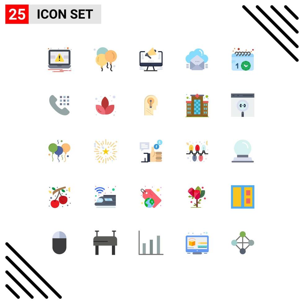 25 Universal Flat Colors Set for Web and Mobile Applications message email promotion mail offer Editable Vector Design Elements