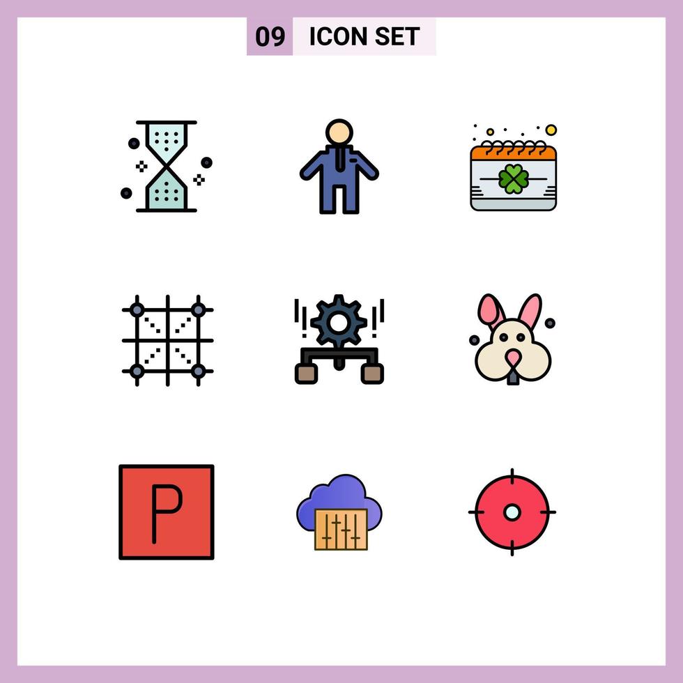 9 Creative Icons Modern Signs and Symbols of configuration programing date development coding Editable Vector Design Elements