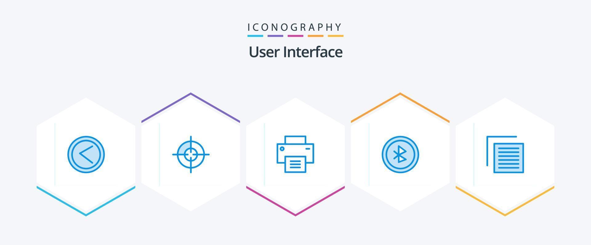 User Interface 25 Blue icon pack including user. document. interface. user interface. bluetooth vector